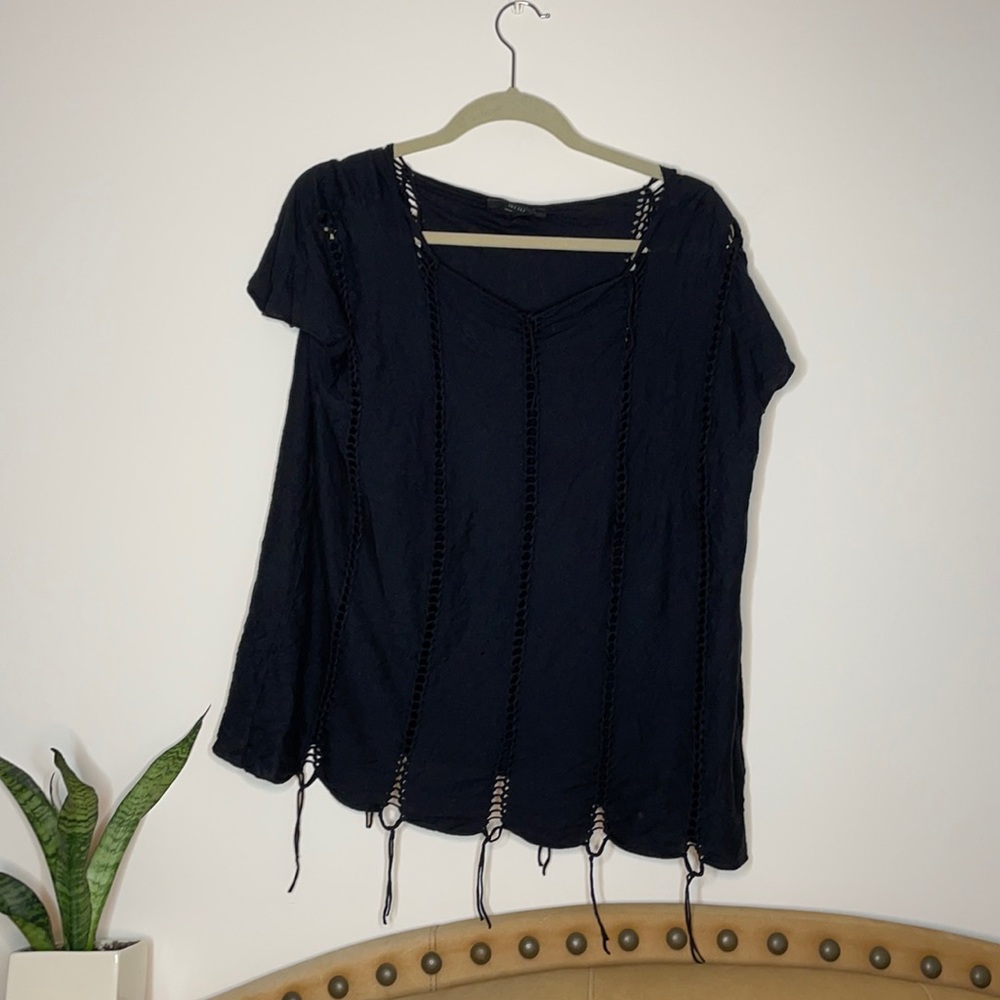 ALLSAINTS VINTAGE BLACK KINIT TEE